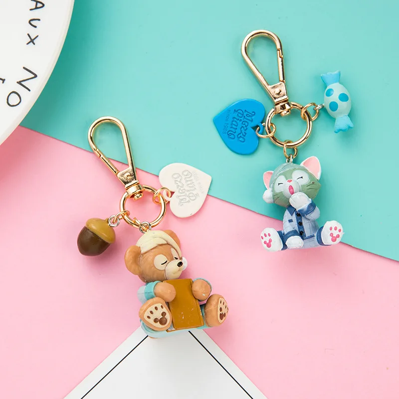 Koreaanse Zachte Leuke 3D Pop Sleutelhanger Mini Cartoon Mobiele Telefoon Hanger Auto Sleutelhanger Paar Liefhebbers Tas Lanyard Meisje Gift kawaii Speelgoed