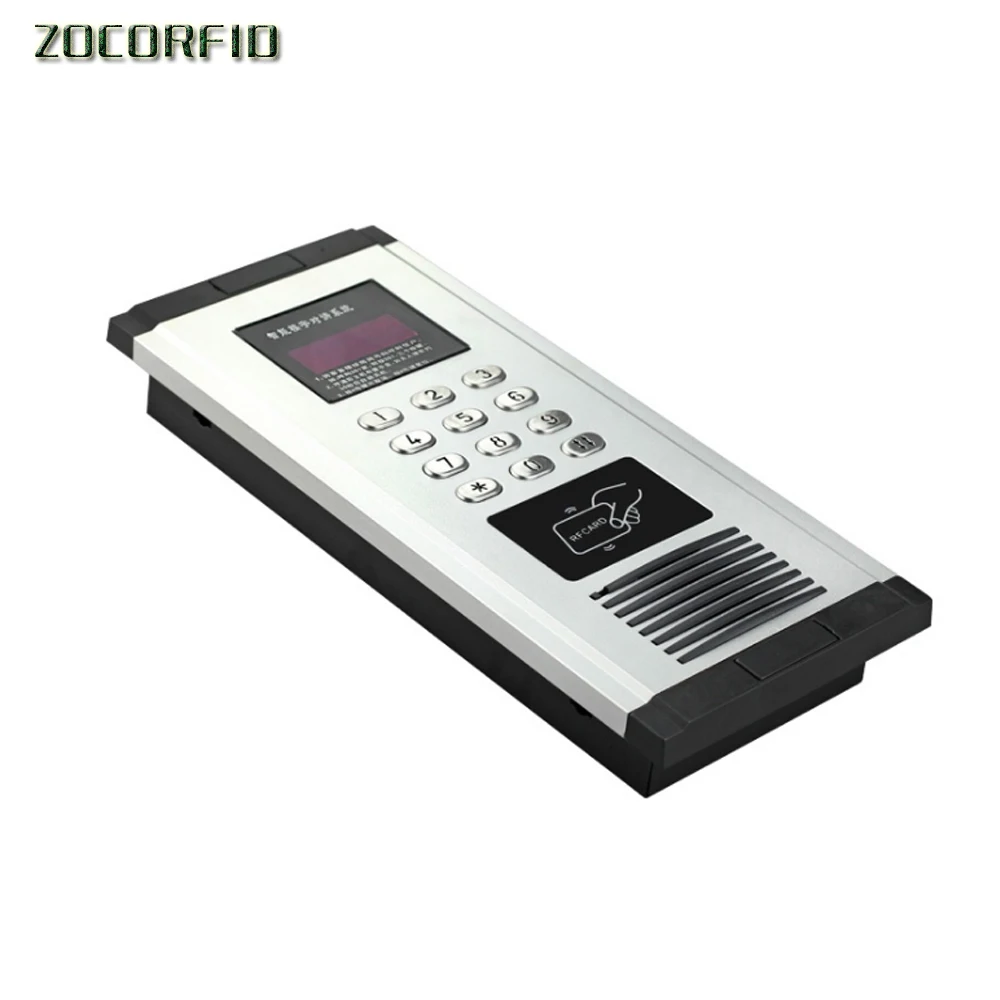 DIY RFID Audio Building Intercom System Phone Handset With 2-wire For Apartment No-Visual Device Multi Button