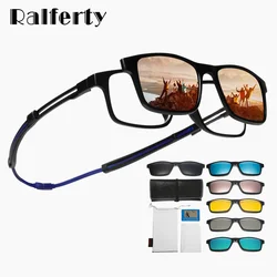 Ralferty gafas de lectura magnéticas para hombres y mujeres, antiluz azul, gafas de sol graduadas ópticas de grado Unisex, cadena antideslizante A2503