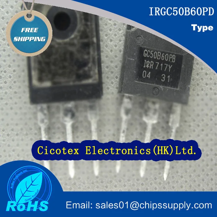 

IRGC50B60PD igbt tube 50a600v to247 gc50b60pd