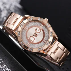 Women's Watches New Luxury Brand Fashion Rhinestone Stainless Steel Quartz Ladies Wristwatches Reloj Mujer Best Selling Montre