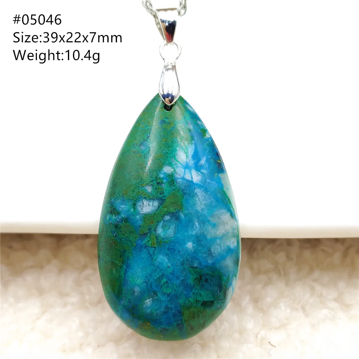 Natural Green Blue Azurite Malachite Chrysocolla Pendant Jewelry Jade Women Men Water Drop Fashion Bead Necklace AAAAAA