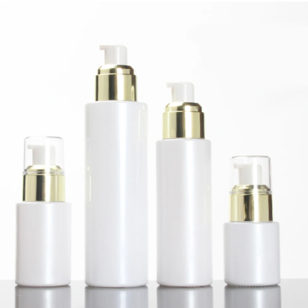 

20ml Glass Pearl White Lotion/Spray Pump Container,Eye Cream Bottle