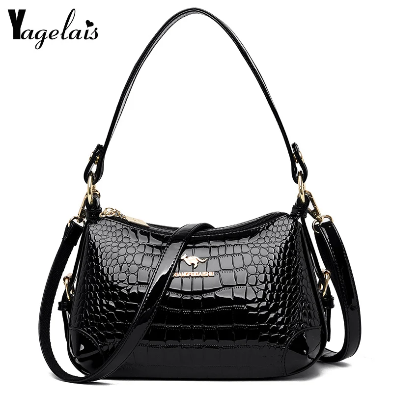 Imagem -03 - Couro Crossbody Bolsas para Mulheres Designer Ombro Messenger Bolsa Lady Travel Handbags Bolsa 2024 pu