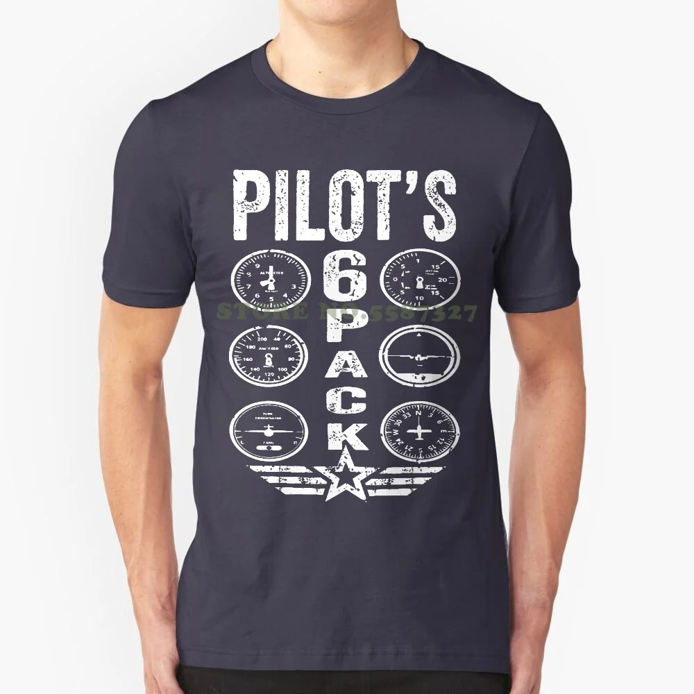 Pilot's Six Pack T Shirt Funny Gift For Pilot Tee Shirt New Funny Brand Clothing