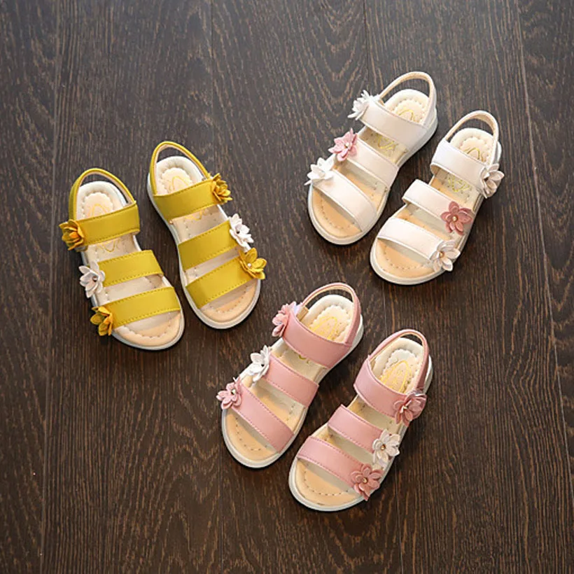 

Girls Princess Shoes Summer 2023 Baby Girls Sandals Kids Shoes Toddlers Sandalen Children Flower Shoes Beach Sandalias Menina