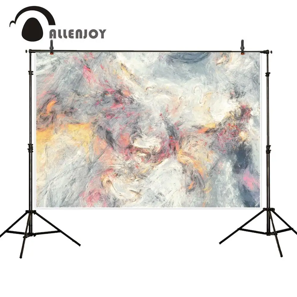 Allenjoy Colorful Abstract Painting Background Highly-textured Oil Painting Ink Modern Art Photo Zone Studio Photography Props