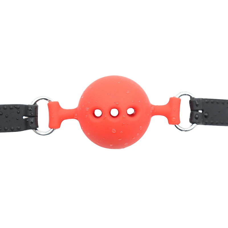 Sex Open Mouth Gag Ball All Silicone Black Strap Bdsm Gag With Open Holes Slave Bondage Restraints Sex Toys For Women Couples 5