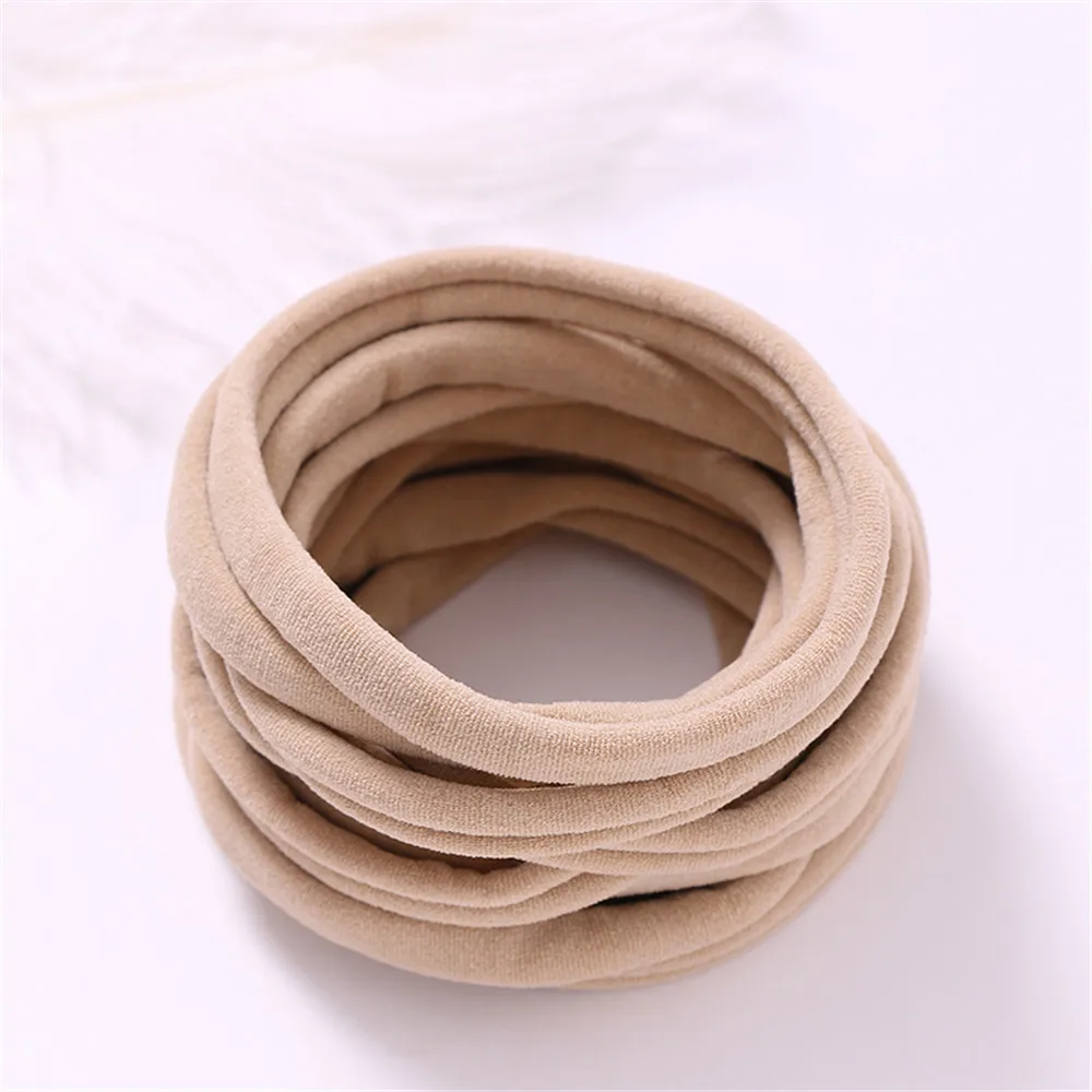 100pcs/lot Kids Accessories Super Soft Thin Nylon Headbands 6mm Width Wholesale Hair Elastic Hairbands Girls Turban For Children