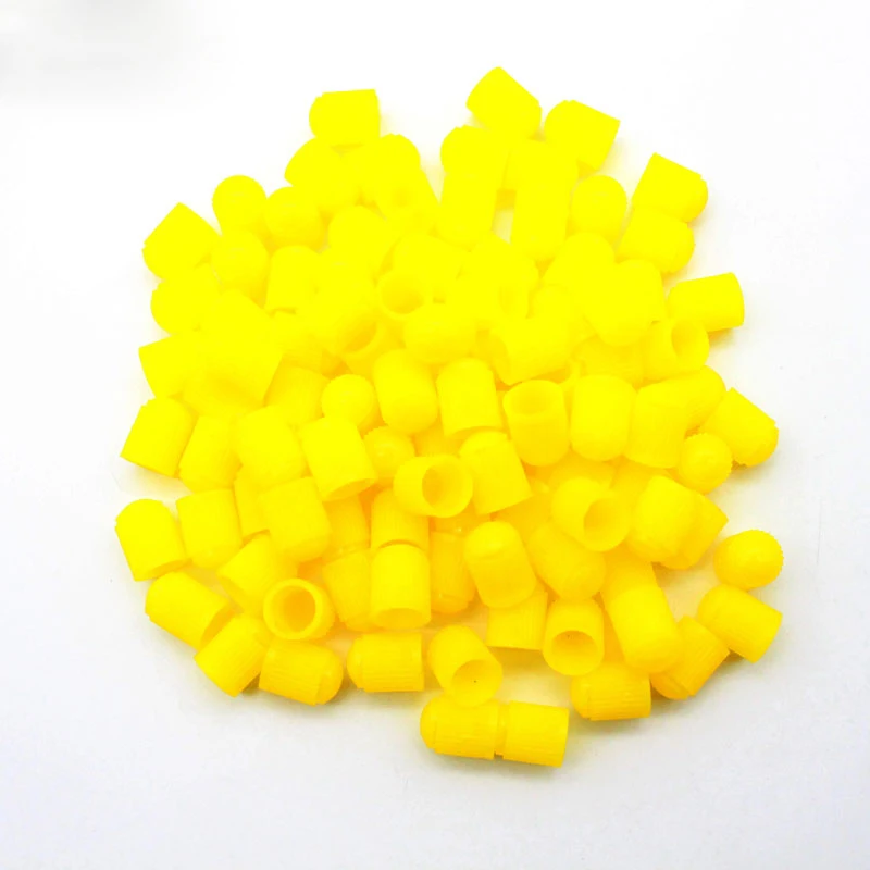 100Pcs/lot Bike Tire Valve Caps Plastic Schrader Valve Multi-Color Bicycle Tire Valve Cap Dust Covers