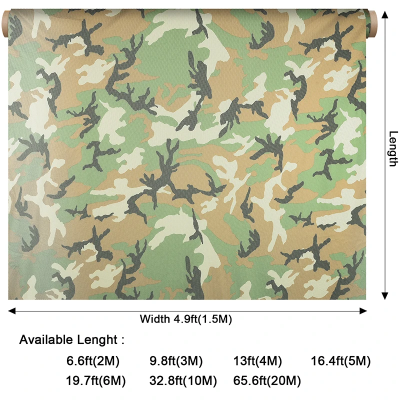 Camouflage Netto 300D 6 Kleur See Through Camo Netting Blinds Geweldig Voor Zonnescherm Camping Schieten Jacht Voor Voertuigen Zon Outdoor