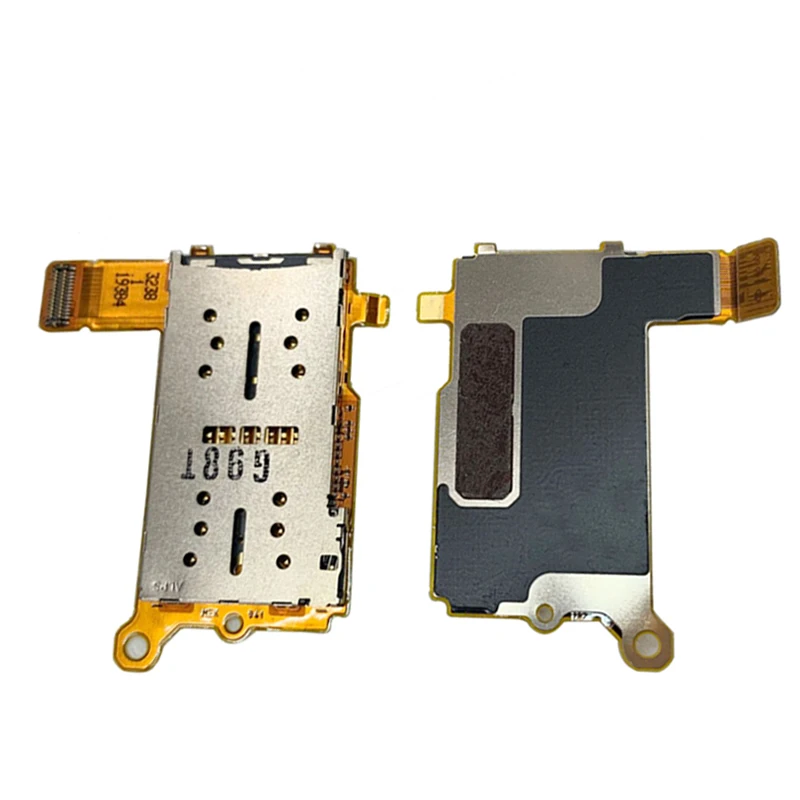 Sim Card Reader Holder Pins Tray Slot Part With Micphone For Sony Xperia 5 Mic Connector Flex Cable