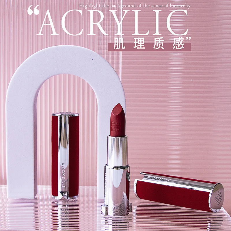 Puntelli trasparenti acrilici di tiro di arte del chiodo dei cosmetici semplici di struttura del bordo che posa bordo a strisce del fondo dell'ondulazione dell'acqua