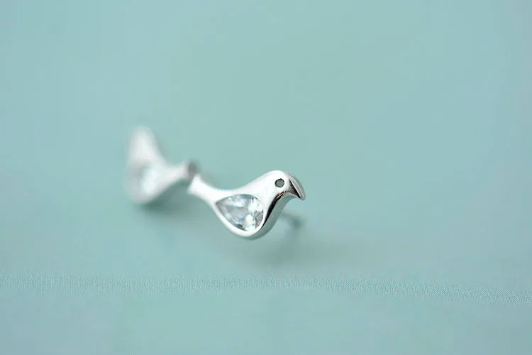 REETI 925 sterling silver bird Stud Earrings for Women Elegant Wedding Jewelry pendientes mujer moda 2019 Brincos