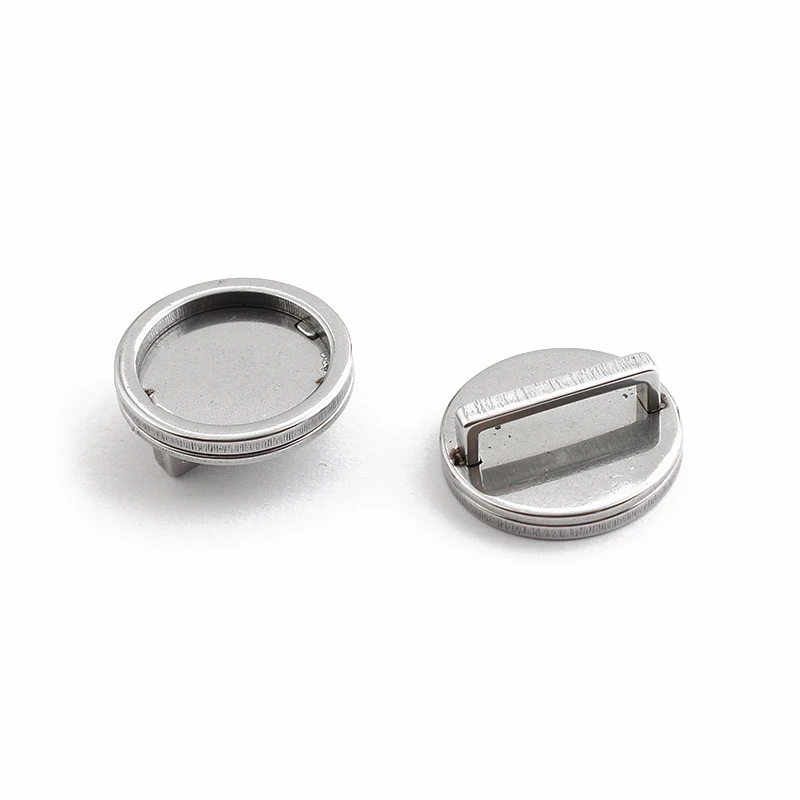 4pcs Stainless Steel Cabochon Bracelet Base Setting 12mm Bezel Blank Trays For 10*2mm Leather Cord DIY Bracelets Jewelry Making