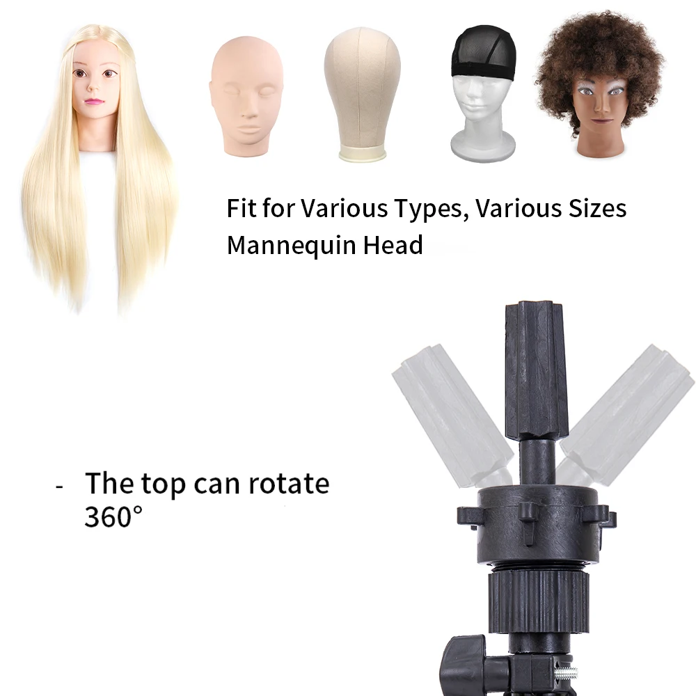 64cm Wig Stand Tripod with Canvas Head