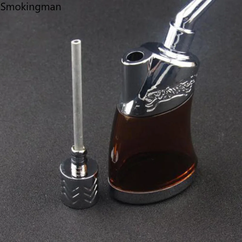 Bottle Water Pipe Portable Mini Hookah Shisha Tobacco Smoking Pipes Gift of Health Metal Tube Filter Smoking Accessories