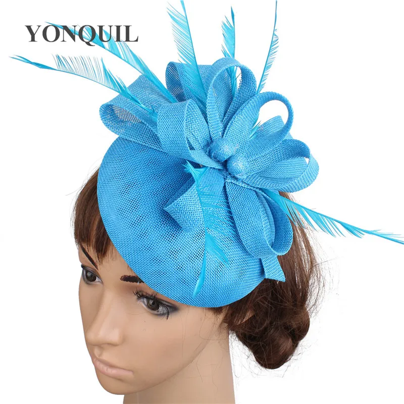 

Bridal Feathers Fascinators Wedding Hats Womens Ladies Race Headwear With Hair Clips Chapeau Cap Race Fashion Hair Accessories