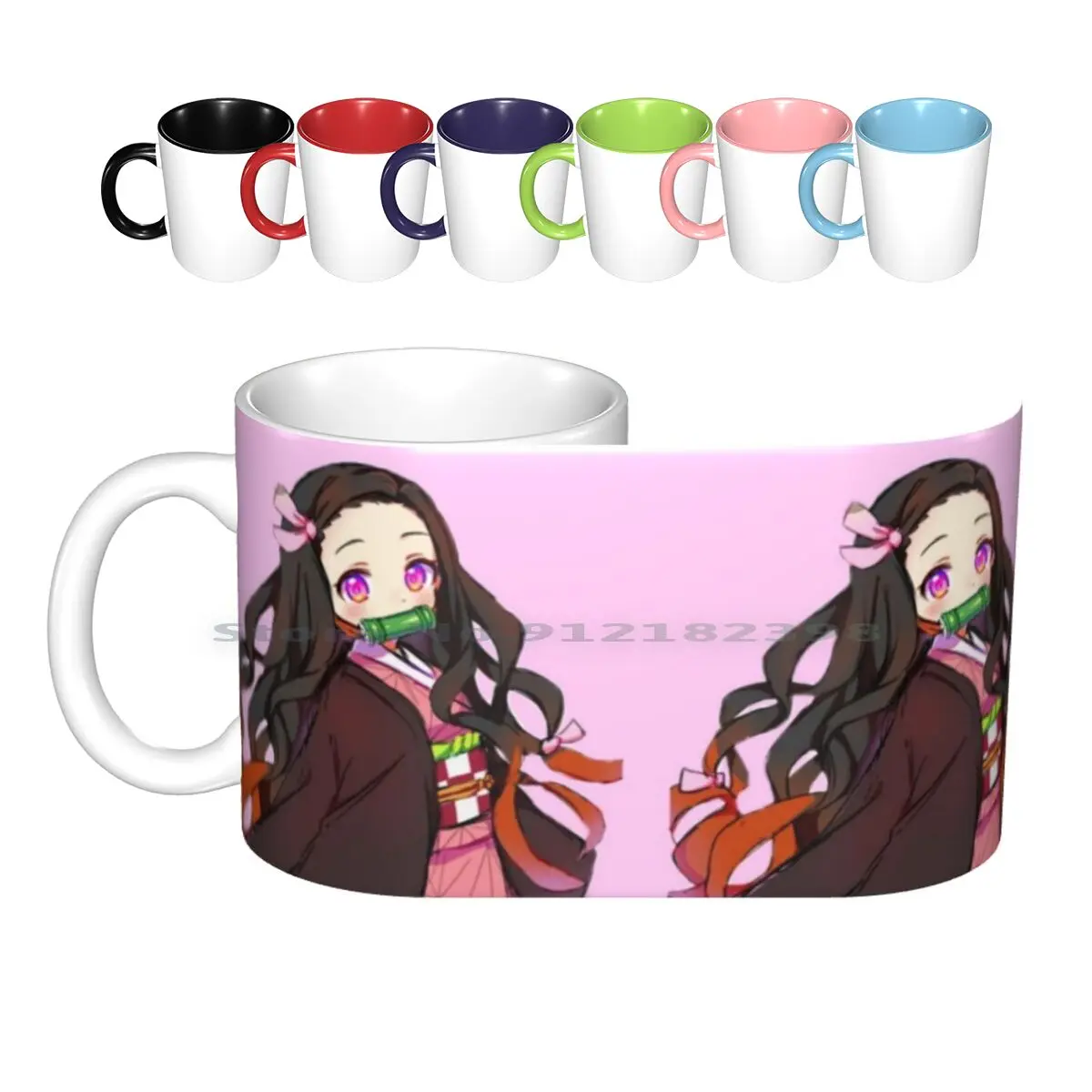 Demon Nezuko Ceramic Mugs Coffee Cups Milk Tea Mug Nezuko Nezuko Kamodo Demon Demon Nezuko Demon Kimetsu No Yaiba Kimetsu Anime