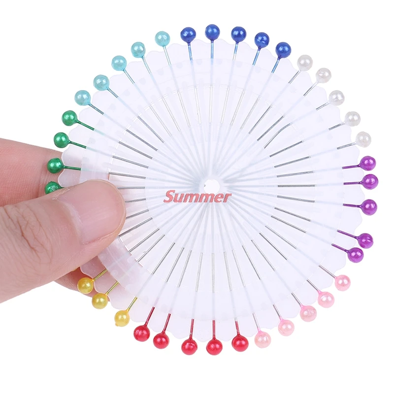 Smart Home New 40pcs Round Pearl Straight Head Pins Dressmaking Faux Pear Corsage Pin For DIY Pearl Needle Sewing Accessories