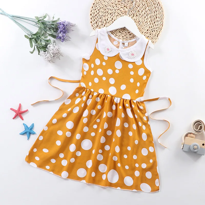 

Dress Girls Cosplay Cartoon Costume Kids Summer Short Sleeve Polka Dot Princess Dress Up Children Birthday Party Clothing