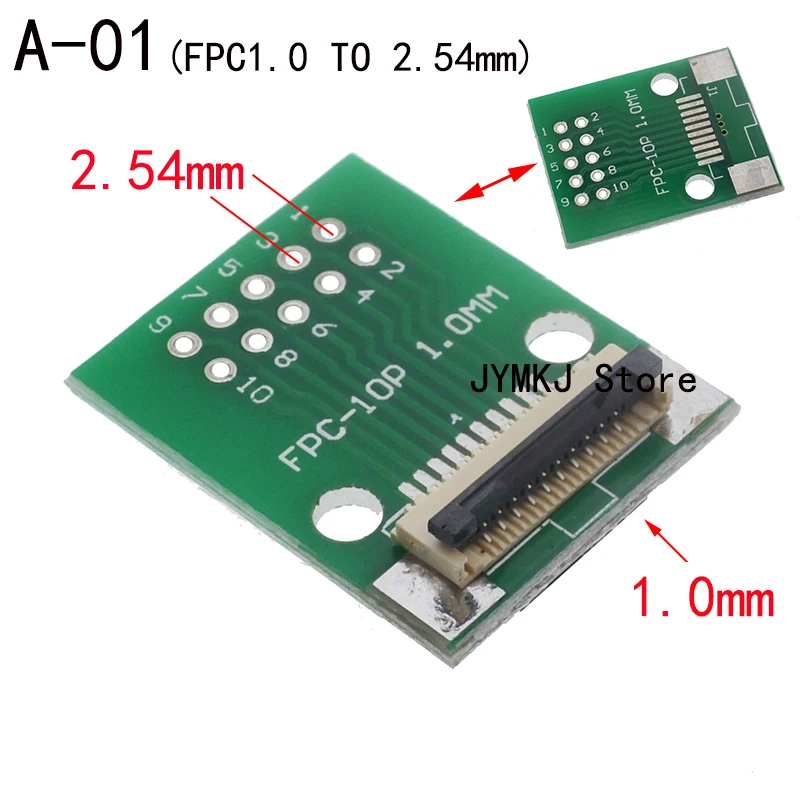 FPC/FFC adapter board 0.5/1.0MM to 2.54MM Soldered connector 5/6/8/10/12/14/16/20/26/3040/45/50/60 Pin