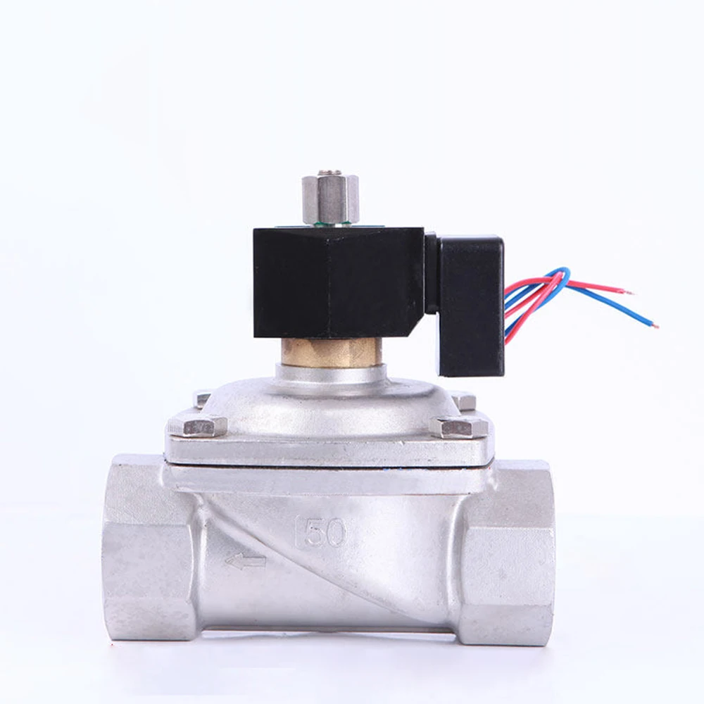 DN50 Normally Open Energy saving Solenoid Valve Water Stainless Steel 2