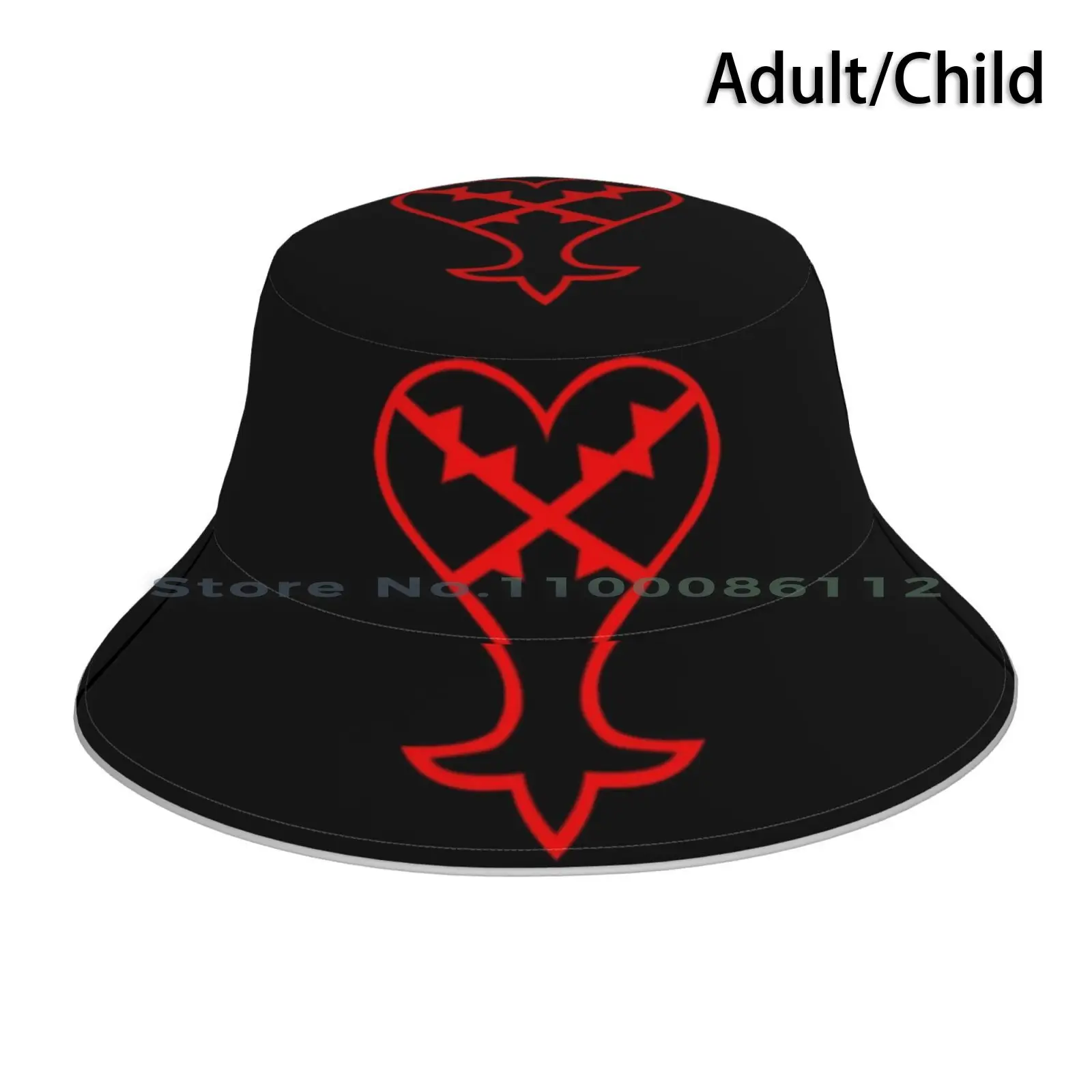 Heartless Bucket Hat Sun Cap Heartless Kh Riku Gaming Kairi Kingdom Hearts 2 Anime Gamer Kingdom Hearts 3 Nerd Roxas Terra