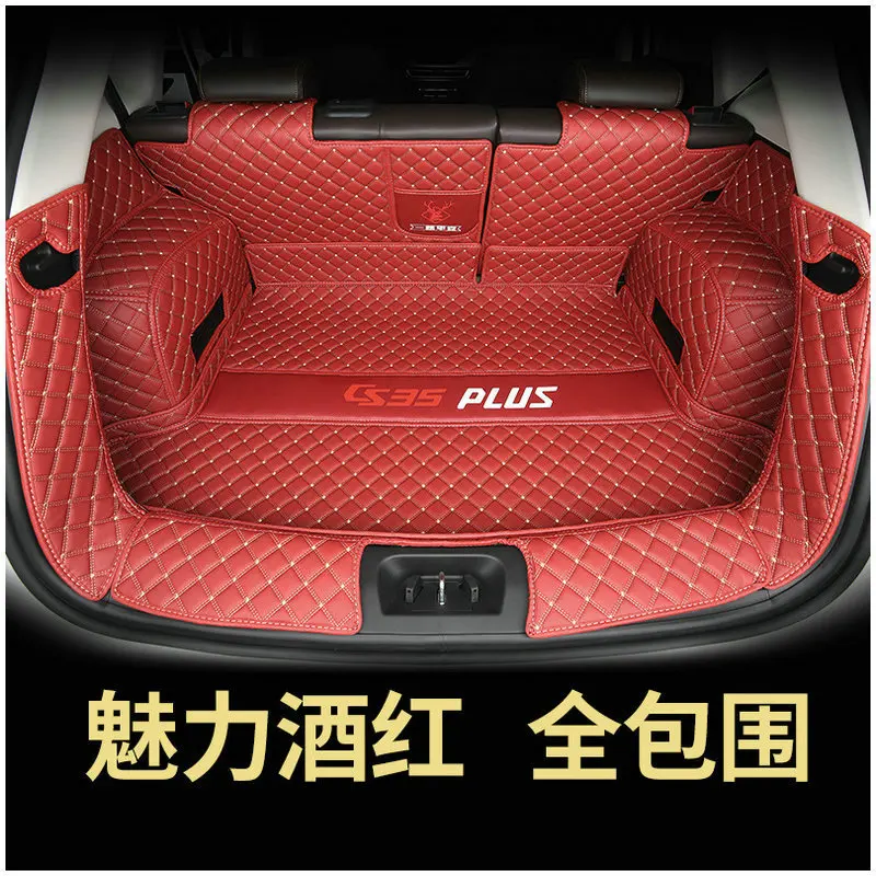 For Changan Cs35 Plus Leather Car Trunk Mat Cargo Liner 2017 2018 2019 2020 2021 Luggage Boot Carpet Rug Rear Cs35plus