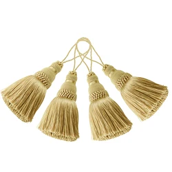 4pcs Silk Tassel Fringe Home Decor Hanging Rope Tassels Trim Decoration Key Tassels for DIY Embellish Curtain Accessories