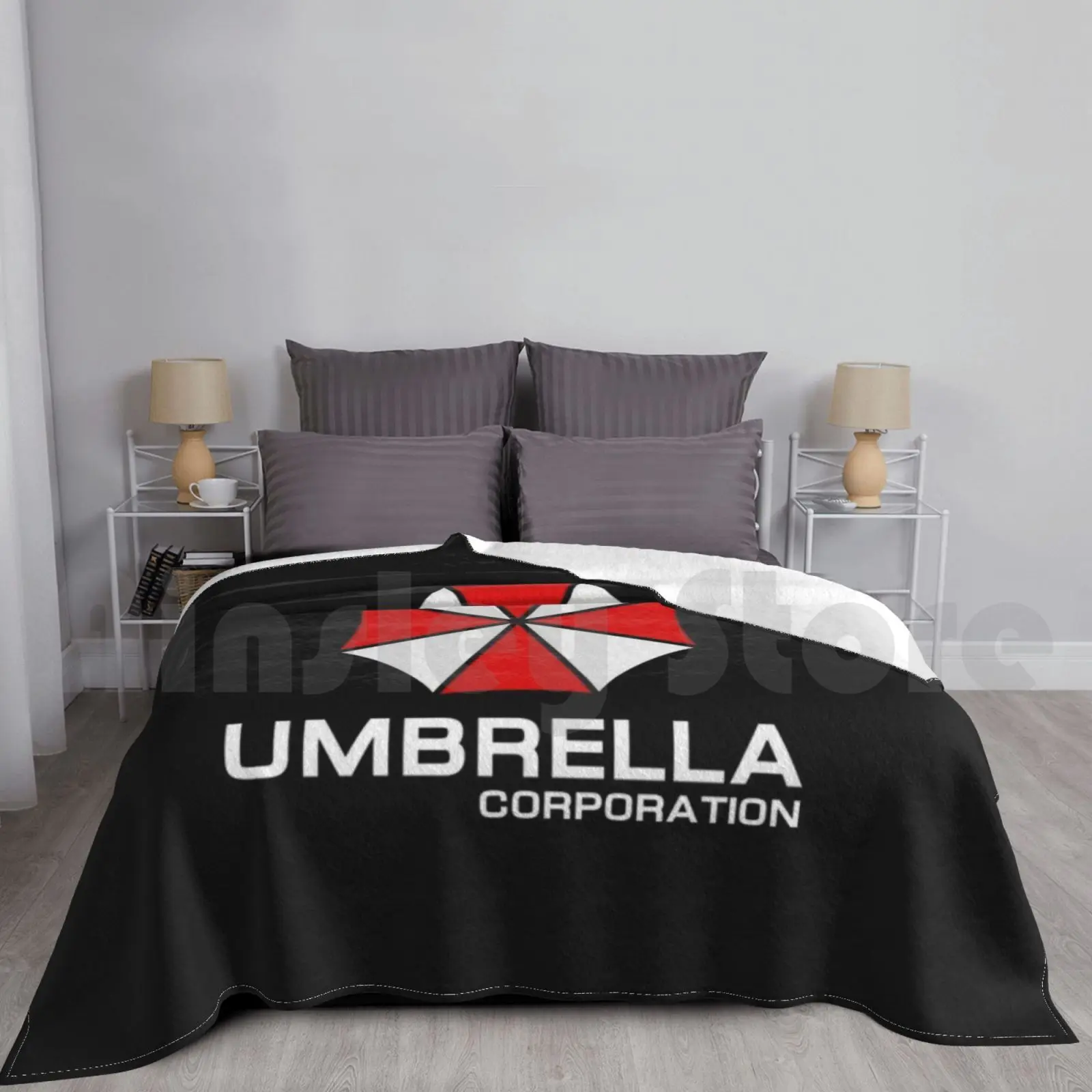 Umbrella Corp. Blanket Fashion Custom Umbrella Umbrella Corporation Horror Horror Movie Video Game Gaming