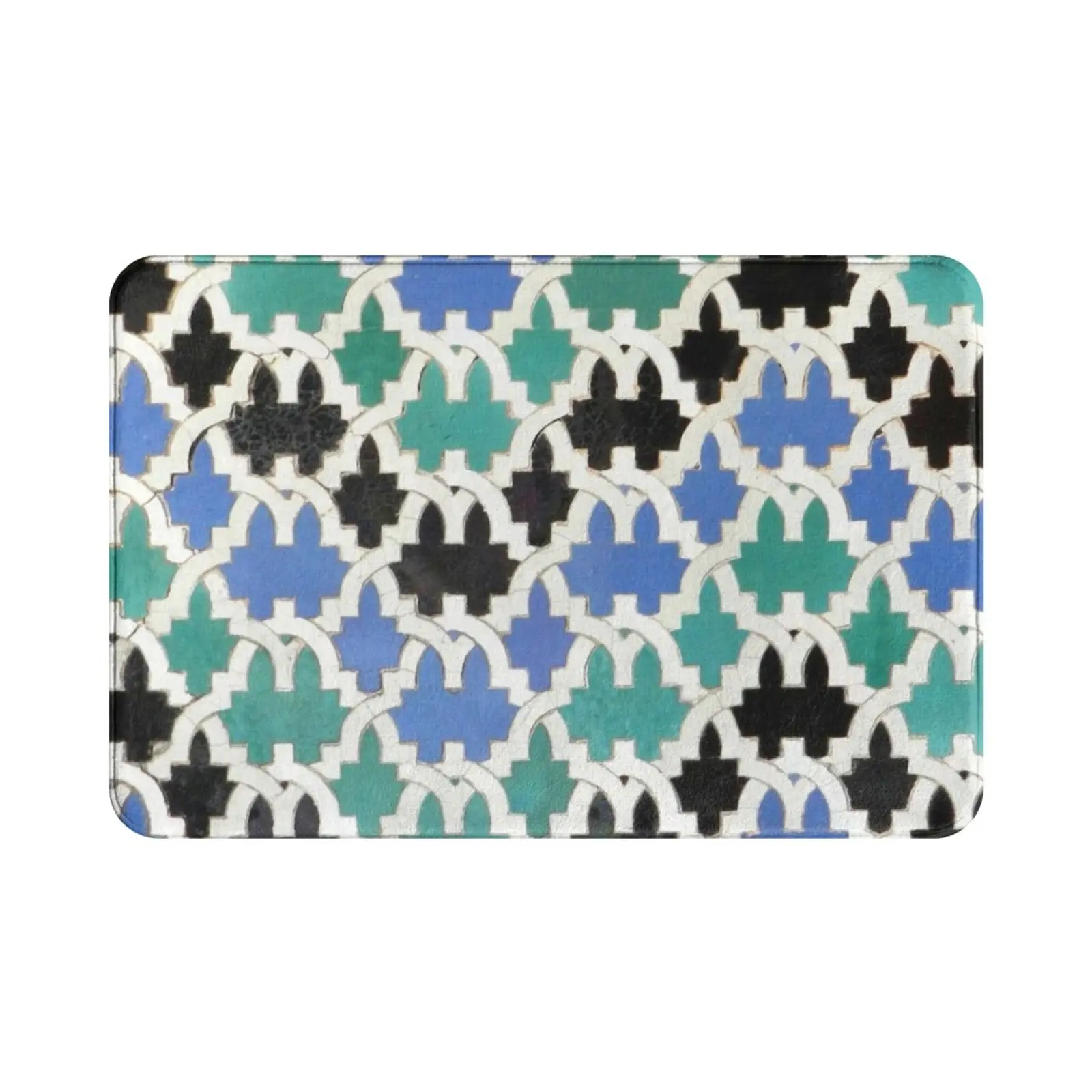 Moorish Ceramic Tiles , Real Alcázar De Sevilla , Spain Carpet Mat Rug Cushion Soft Non-Slip Ceramic Tiles Real Alcazar