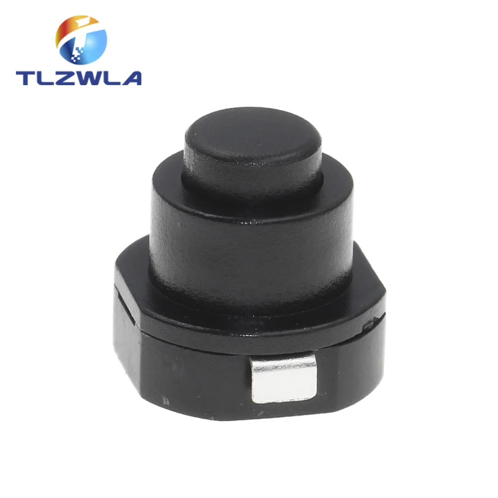 10PCS 1010X Small Circular Flashlight Switch Power Supply Button Switch KAN-10A Self-Locking Button Push Button Switch ON-OFF