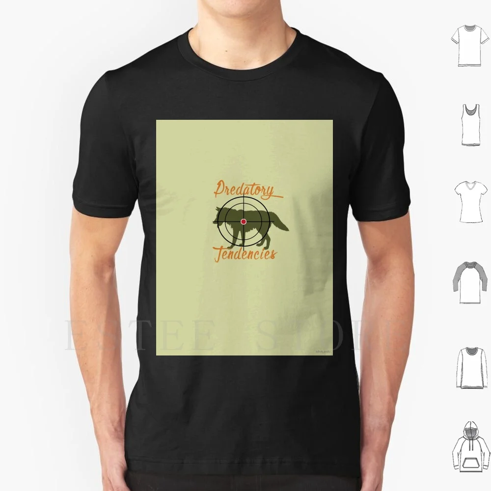 Camiseta Tendencies-Coyotes Run Wild para Hombre, Algodón, Talla 6XL, Caza de Coyotes en Bosques, Caza al Aire Libre, Vida Silvestre, Trampeo, Yote, Objetivo, Visión