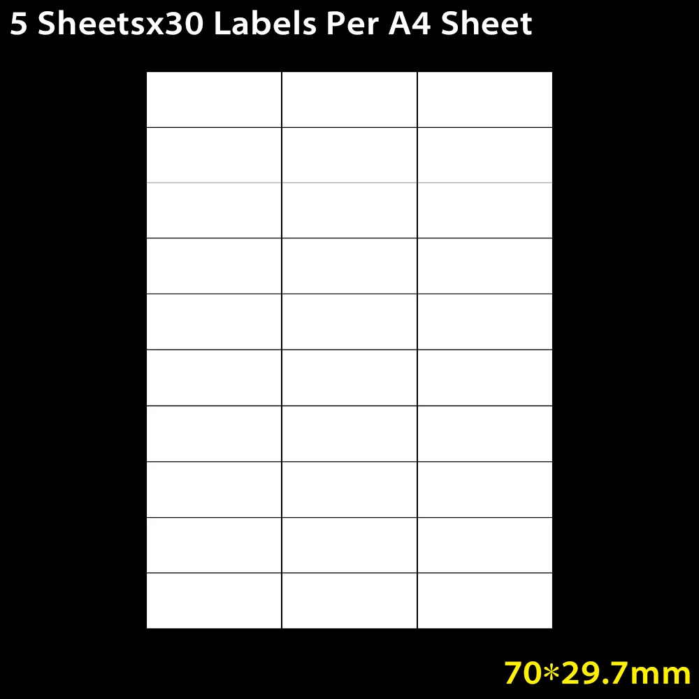 Variant: 5 Sheetsx30 Labels