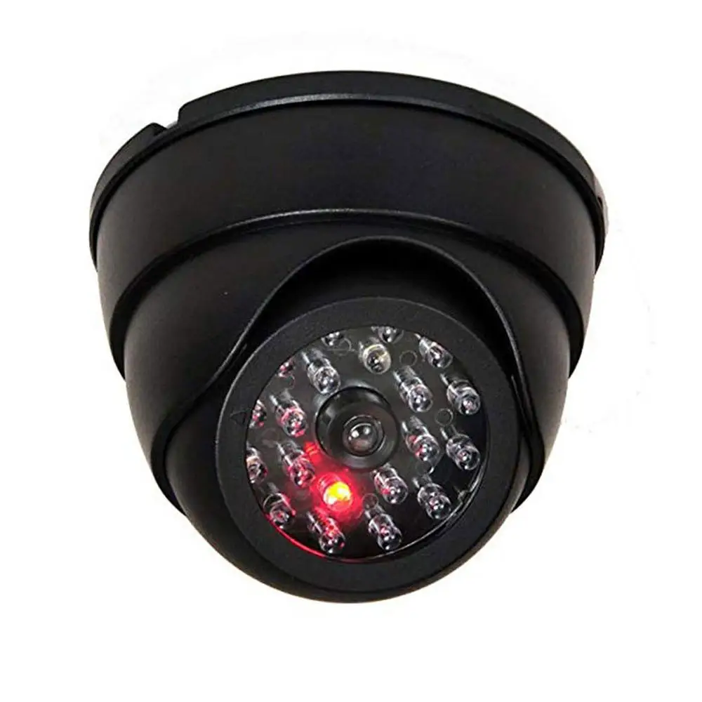 

Outdoor Simulation Security Dome Dummy Fake Camera with Red Flashing LED Light Indoor Outdoor Home Security Video Surveillance