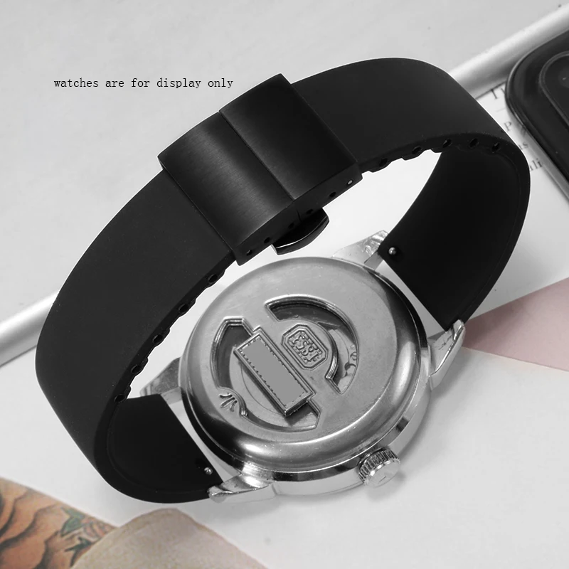 Cinturino per orologio in silicone adatto per Tissot Omega DW Precision Water Ghost Mido Nishitetsu Casio Catena per orologio impermeabile da uomo