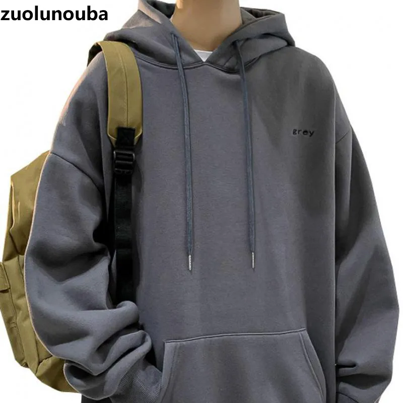 2020 Autumn And Winter New Men Hoodie Loose Casual Korean Style Trendy Drawstring Pocket Man Sweatshirt All-match Couple Outfit