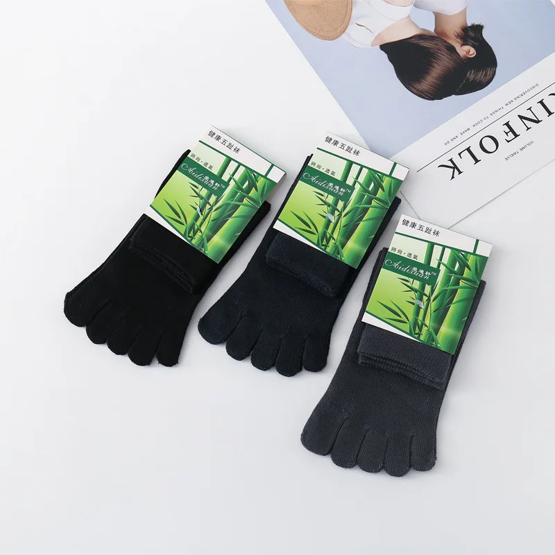 Toe Socks Men Five Fingers Socks Breathable Cotton Socks Sports Running Solid Color Black White Grey Blue khaki coffee Sox Male