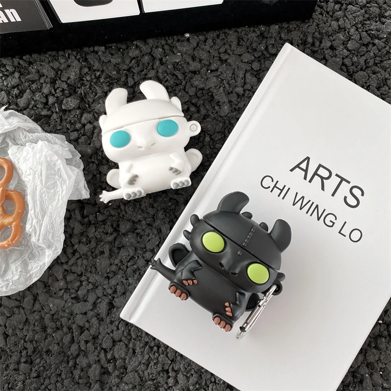 Étui Airpods 1/2 en Silicone avec personnage de dessin animé, porte-clés Anti-chute, housse de protection souple pour écouteurs Airpods Pro