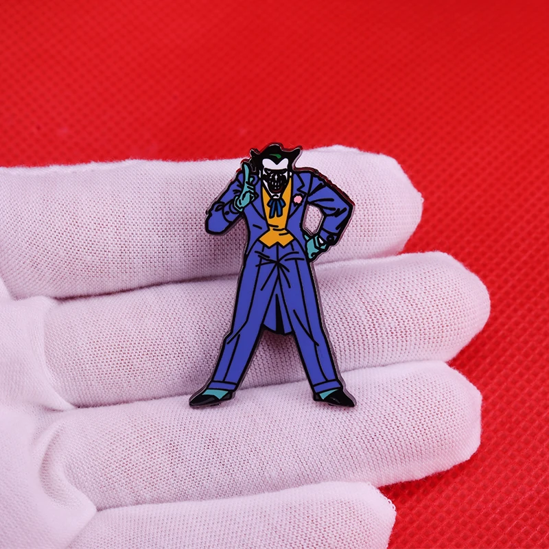 The joker ghastly grin enamel pin  the animated series collection