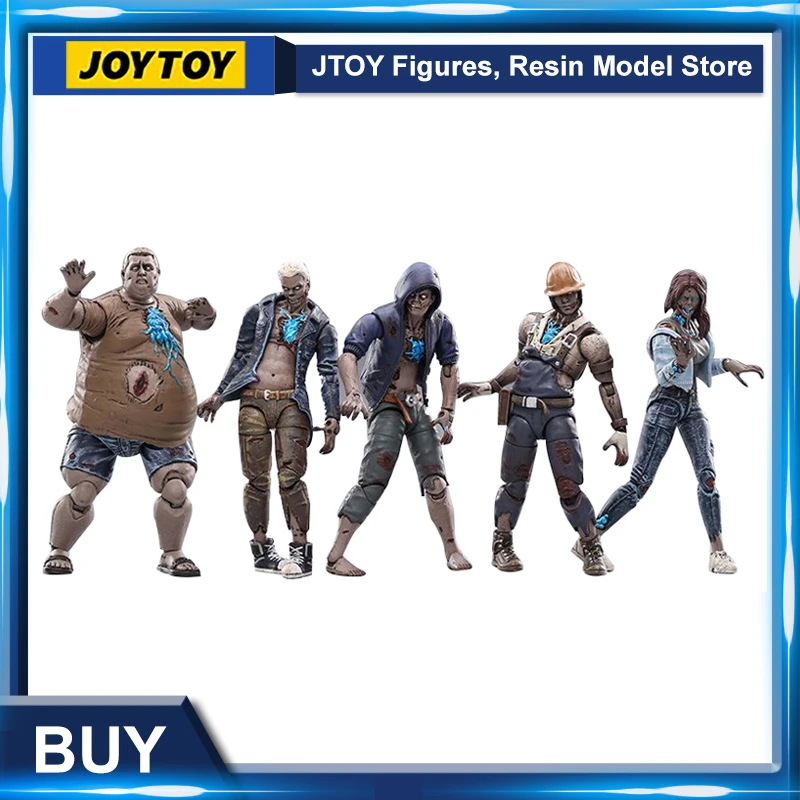 【IN STOCK】JOYTOY 1/18 Action Figure (5PCS/SET) Life After Infected Person Zombie Anime Collection Military Model