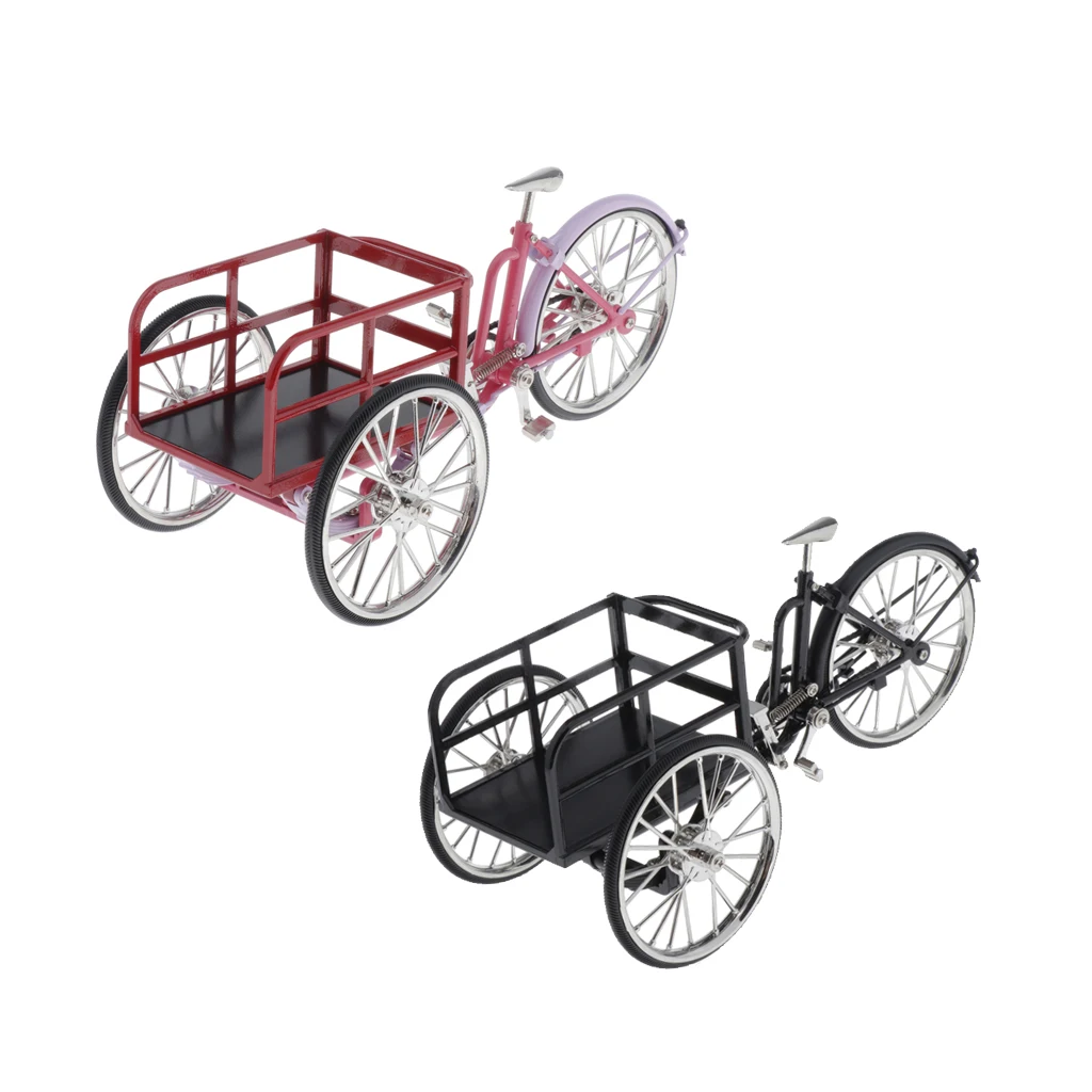 1:10 Scale Alloy Tricycle Model Racing Bike Decor Toy for Home/Cafe/Store