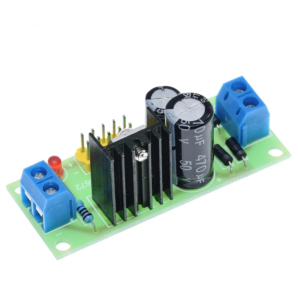 TZT 1/3PCS L7805 LM7805 Step-Down-Konverter-Platine 7,5V-20V zu 5V Regler Buck-Stromversorgungsmodul für Arduino – Detail 6