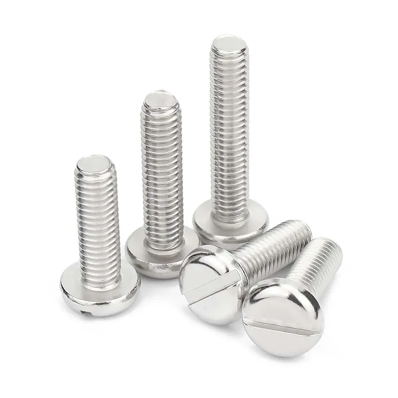 

10/50pcs 304 A2 stainless steel GB67 Metric Thread Slotted Pan Head Round Head Machine Screw M3 M4 M5 M6 M8 Bolt Length=4-60mm