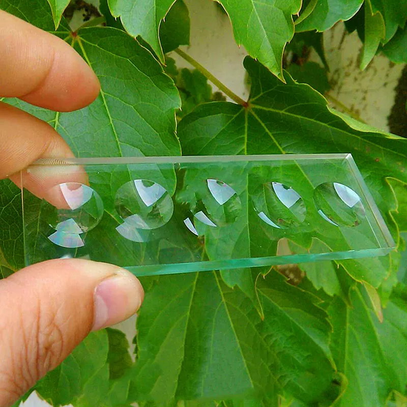 Portaobjetos de microscopio con cinco Bordes de microdeslizamiento de cristal transparente cóncavo, accesorios de microscopio de 5mm de espesor, 1 Uds./pk