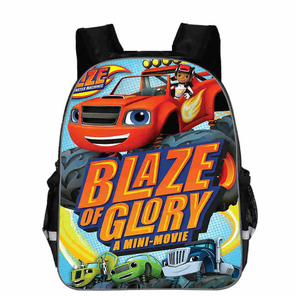 Sac à Dos Imprimé Dessin Animé Blaze et le Monster Machine pour Adolescent, Cartable d\'École Primaire pour Garçon