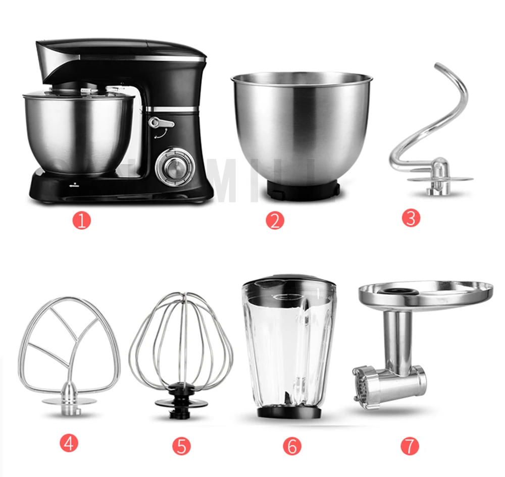 Candimill 6,5l misturador de suporte creme batedor de ovo massa amassar moedor de carne espremedor liquidificador processador de alimentos