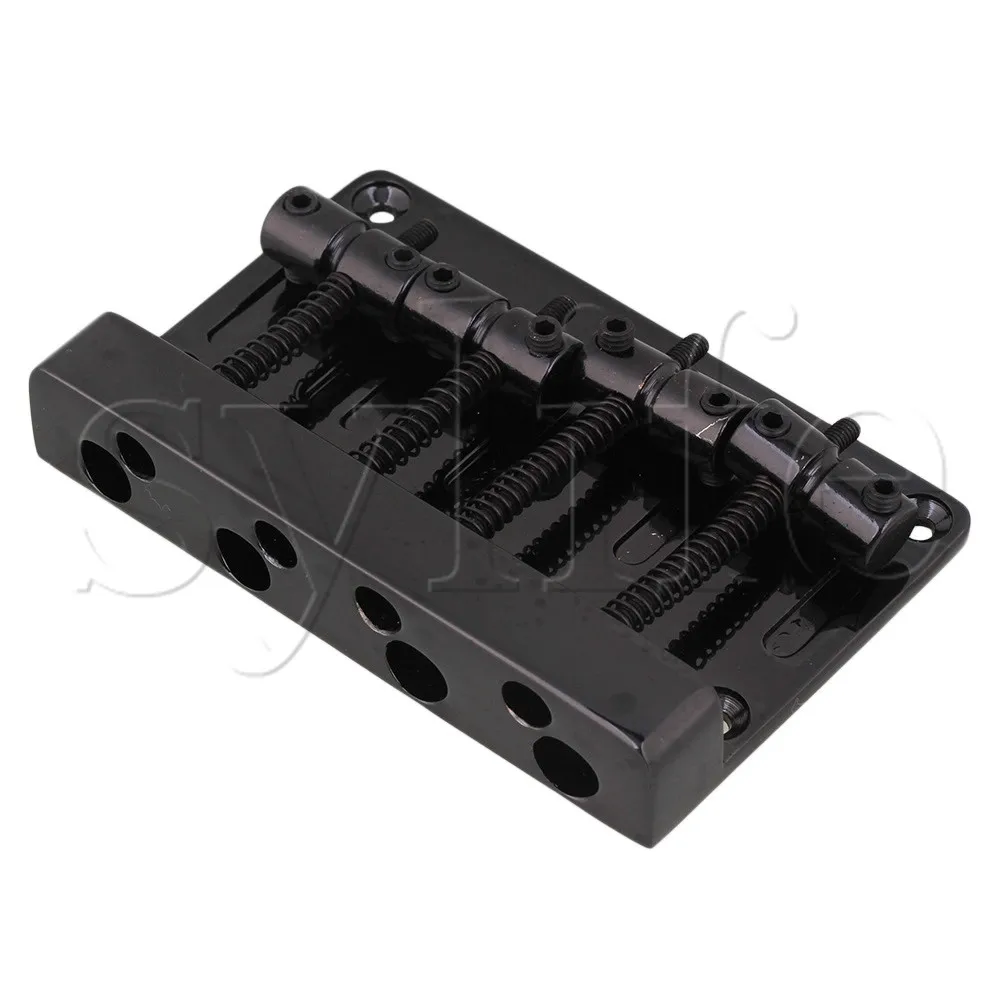 Black Zinc Alloy 4 string Bass Guitar Bridge for Electric Bass