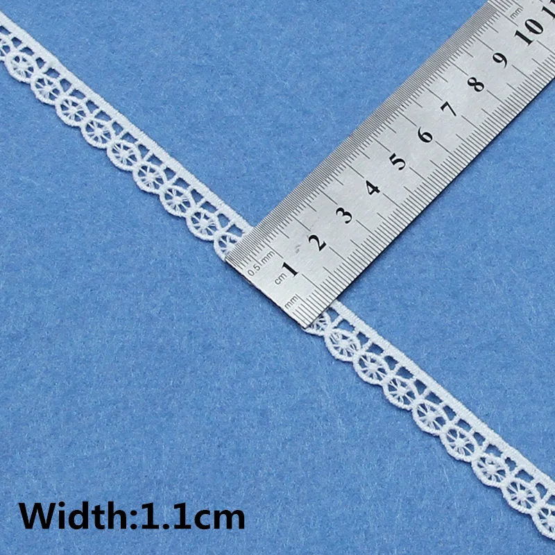 White Embroidered Lace Trim for DIY Crafts